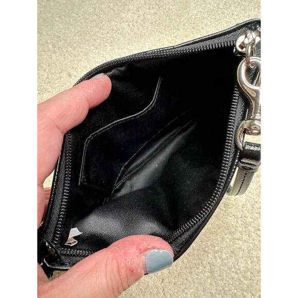 Coach Gray and Black Logo Wristlet - Picture 3 of 6